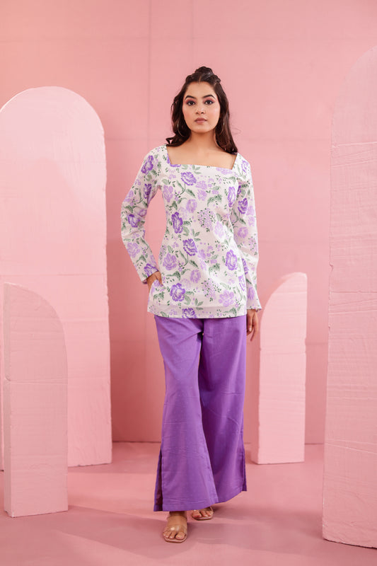 Lilac haze straight kurti